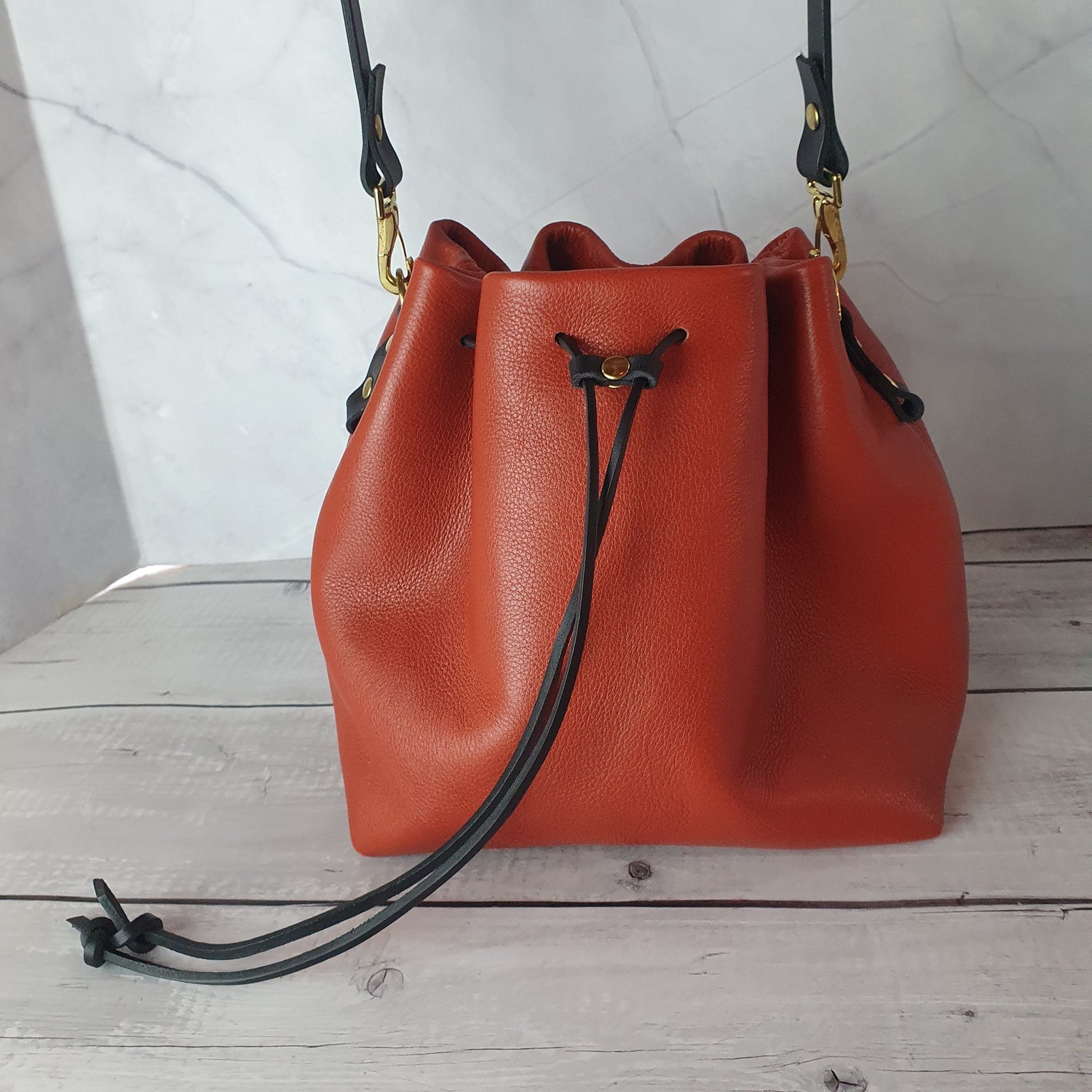Hands of Tym Course 'Bag in a Day' Practical Leather Course Mini Bucket Bag