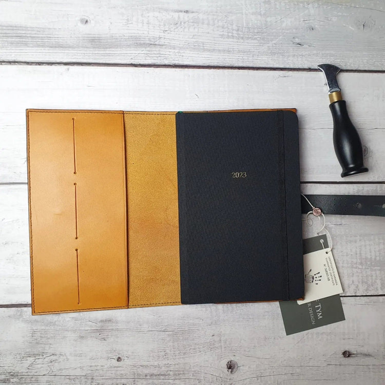 Hands of Tym Notebooks & Notepads 'Laurel' The Bespoke Handmade Luxury Leather Notebook Journal A5 standard