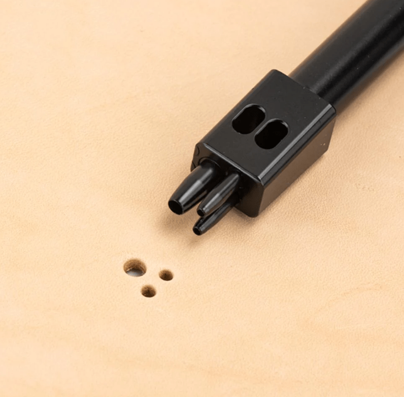 Ivan Tools and Supplies 3 holes / 2.5mm (3/32") Multi Round Leather Hole Punches - Brogue Pattern