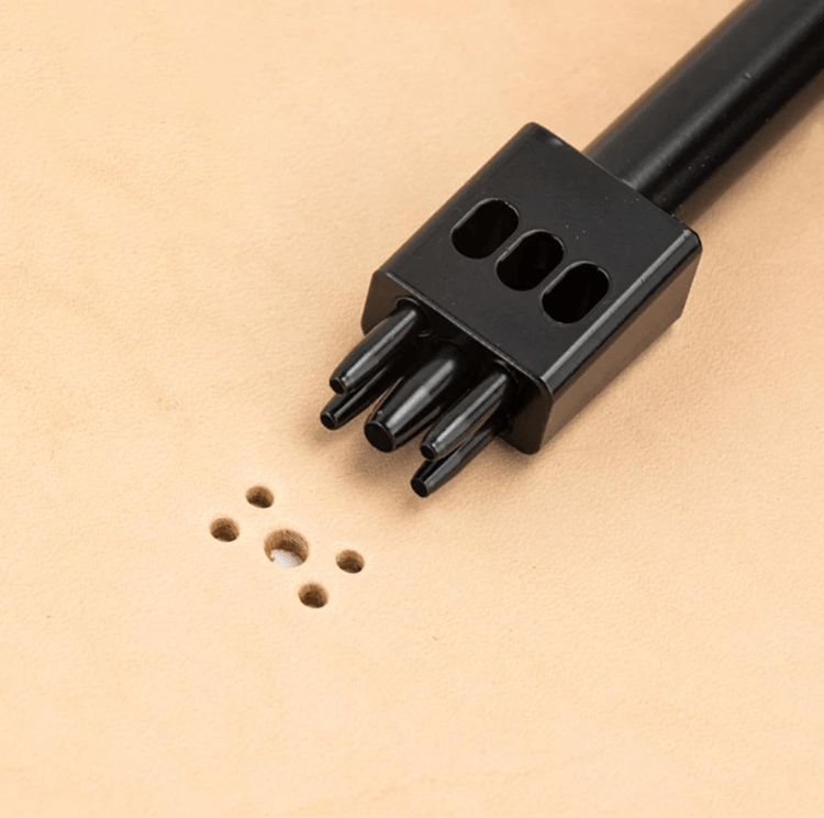 Ivan Tools and Supplies 5 holes / 2.5mm (3/32") Multi Round Leather Hole Punches - Brogue Pattern