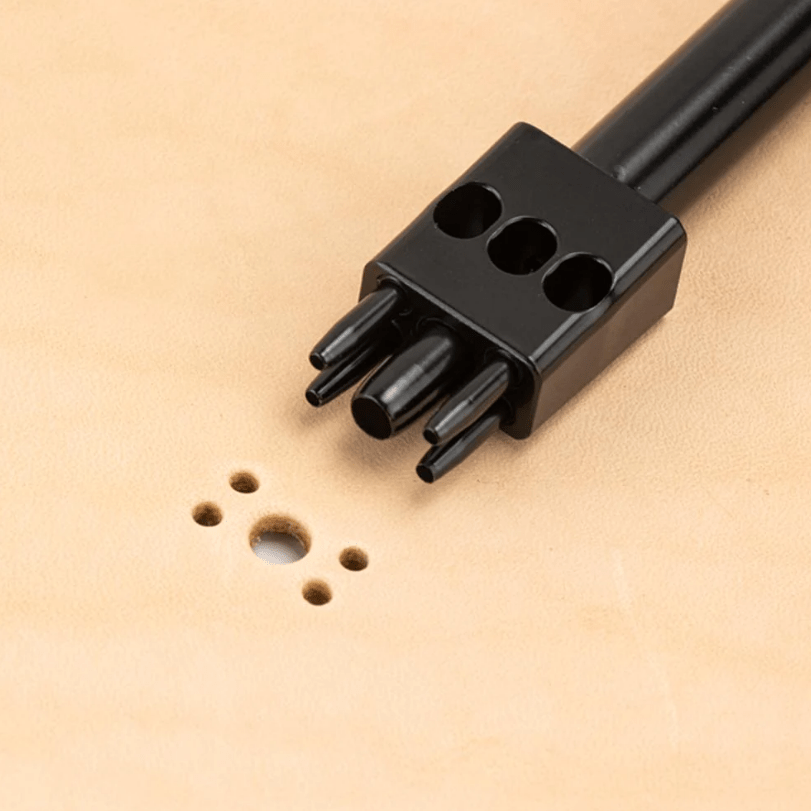 Ivan Tools and Supplies 5 holes / 3.5mm (1/8") Multi Round Leather Hole Punches - Brogue Pattern