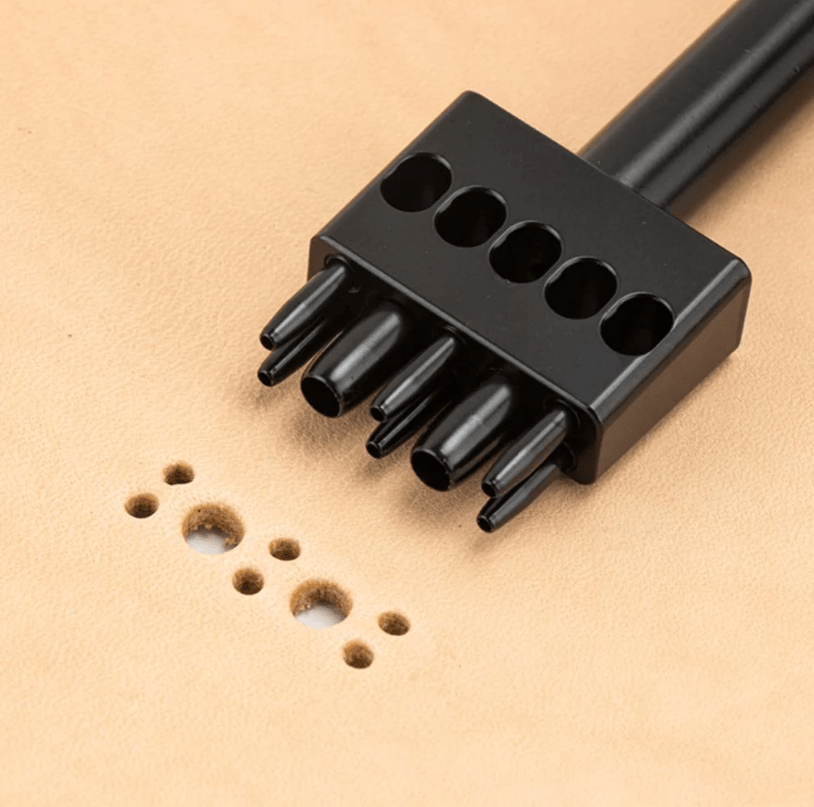 Ivan Tools and Supplies 8 holes / 3.5mm (1/8") Multi Round Leather Hole Punches - Brogue Pattern