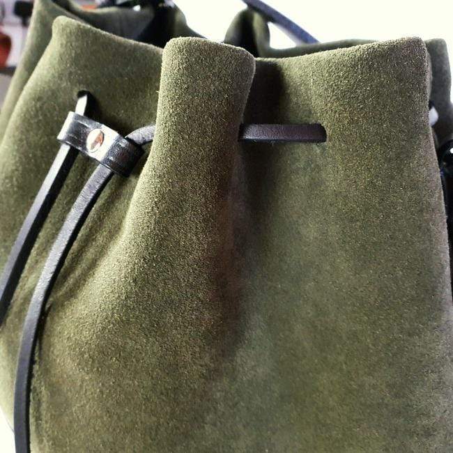 Hands of Tym Bag 'Hazel' Bespoke Handmade Soft Suede Medium Bucket Bag