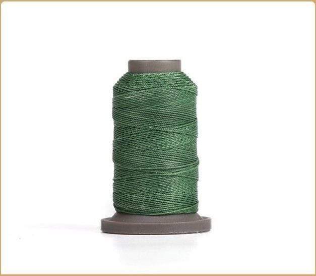 Hands of Tym Bamboo Green-1spool 100% polyester waxed thread - 0.55 mm diameter for leather crafting