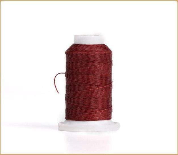 Hands of Tym Burgundy-1spool 100% polyester waxed thread - 0.55 mm diameter for leather crafting