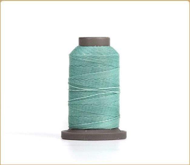 Hands of Tym Coral Blue-1spool 100% polyester waxed thread - 0.55 mm diameter for leather crafting