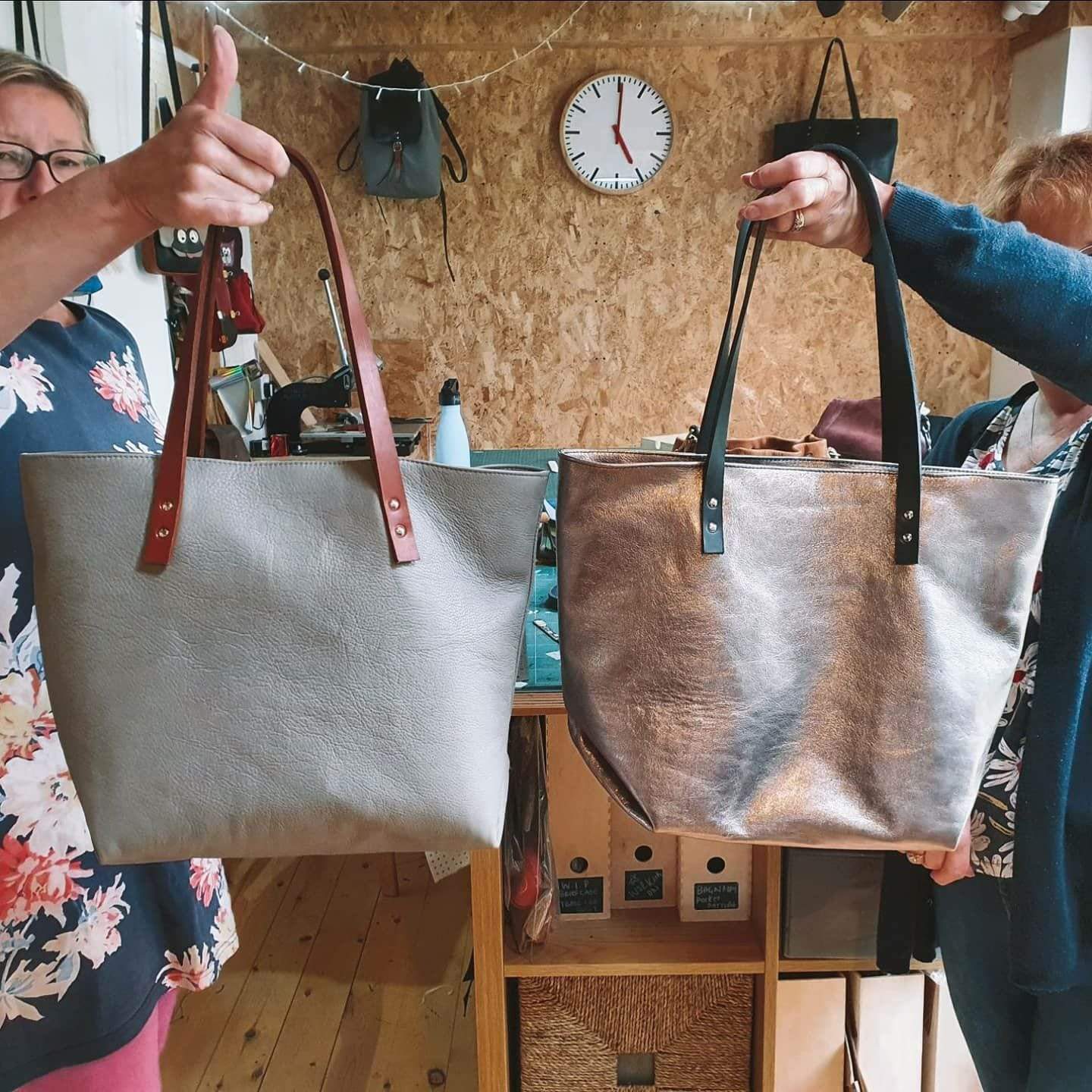 Hands of Tym Course 'Bag in a Day' Practical Leather Course Tote Bag