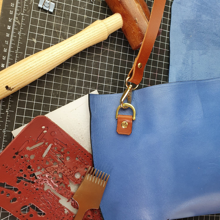 Hands of Tym Course Saturday 6th August 2022 'Bag in a Day' Practical Hand Stitching Leather Course - The Satchel