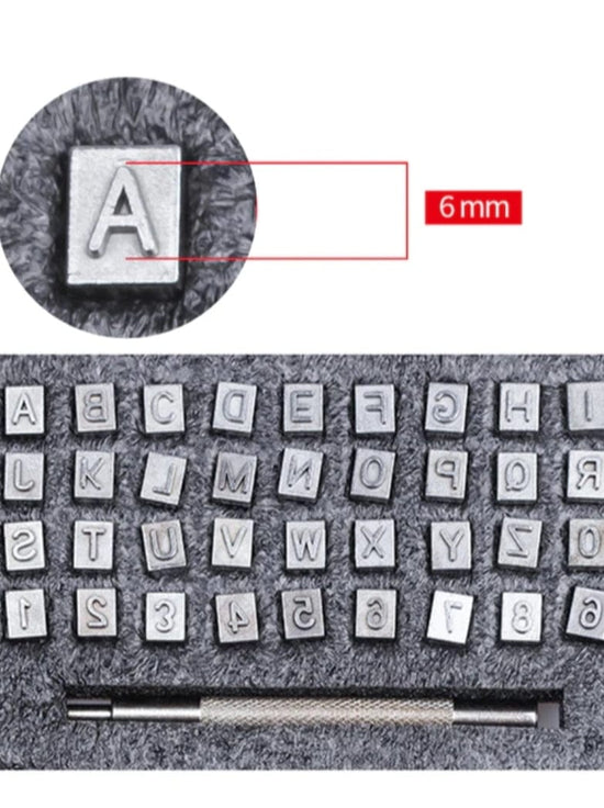 Leather Craft Alphabet Tool for stamping capital letters and numbers p ...