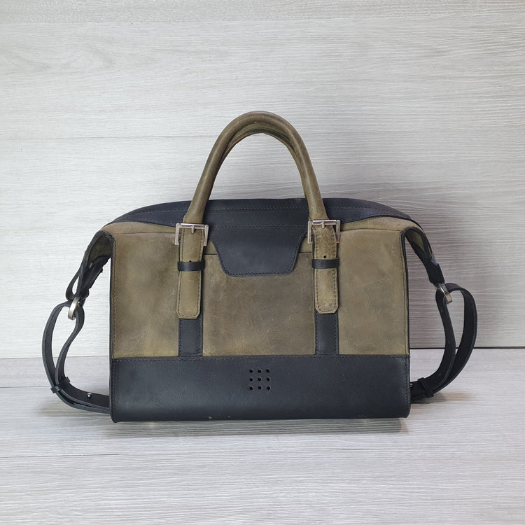 Hands of Tym Handbags 'Fern' Bespoke Handmade Leather Handbag with zip and top handle
