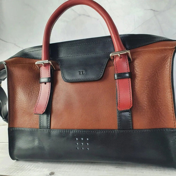 Hands of Tym Handbags 'Fern' Bespoke Handmade Leather Handbag with zip and top handle