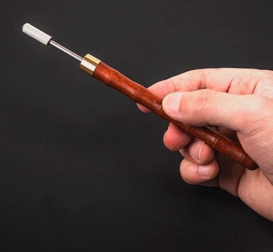 Hands of Tym Leather Craft Edge Paint Roller Applicator Tool with Luxury Wooden Handle