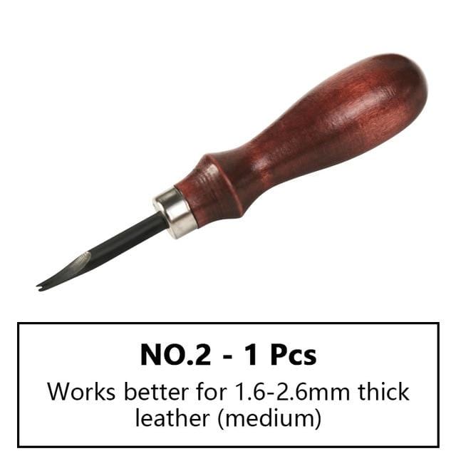 Hands of Tym NO2 -1.0mm Sharp Leather Edge Beveler for Leathercrafting - High Carbon Steel