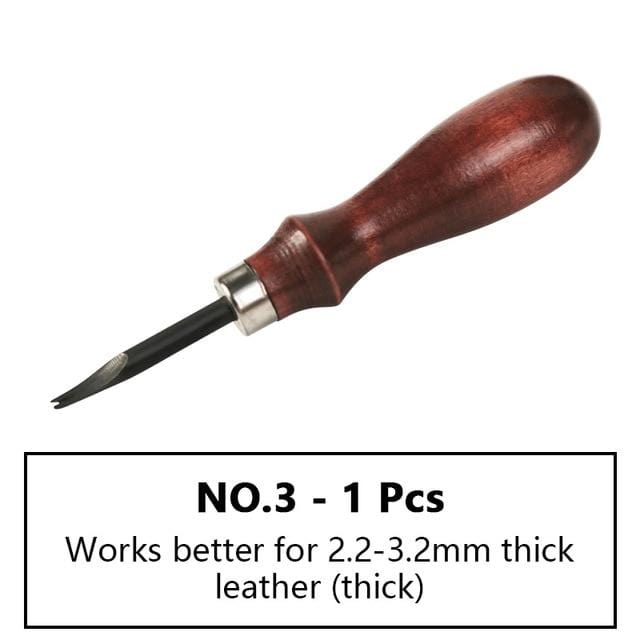 Hands of Tym NO3 -1.2mm Sharp Leather Edge Beveler for Leathercrafting - High Carbon Steel