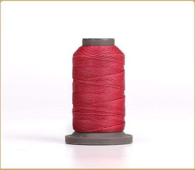 Hands of Tym Plum Red-1spool 100% polyester waxed thread - 0.55 mm diameter for leather crafting