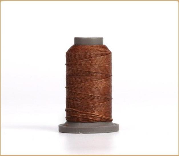 Hands of Tym Saddle Brown-1spool 100% polyester waxed thread - 0.55 mm diameter for leather crafting