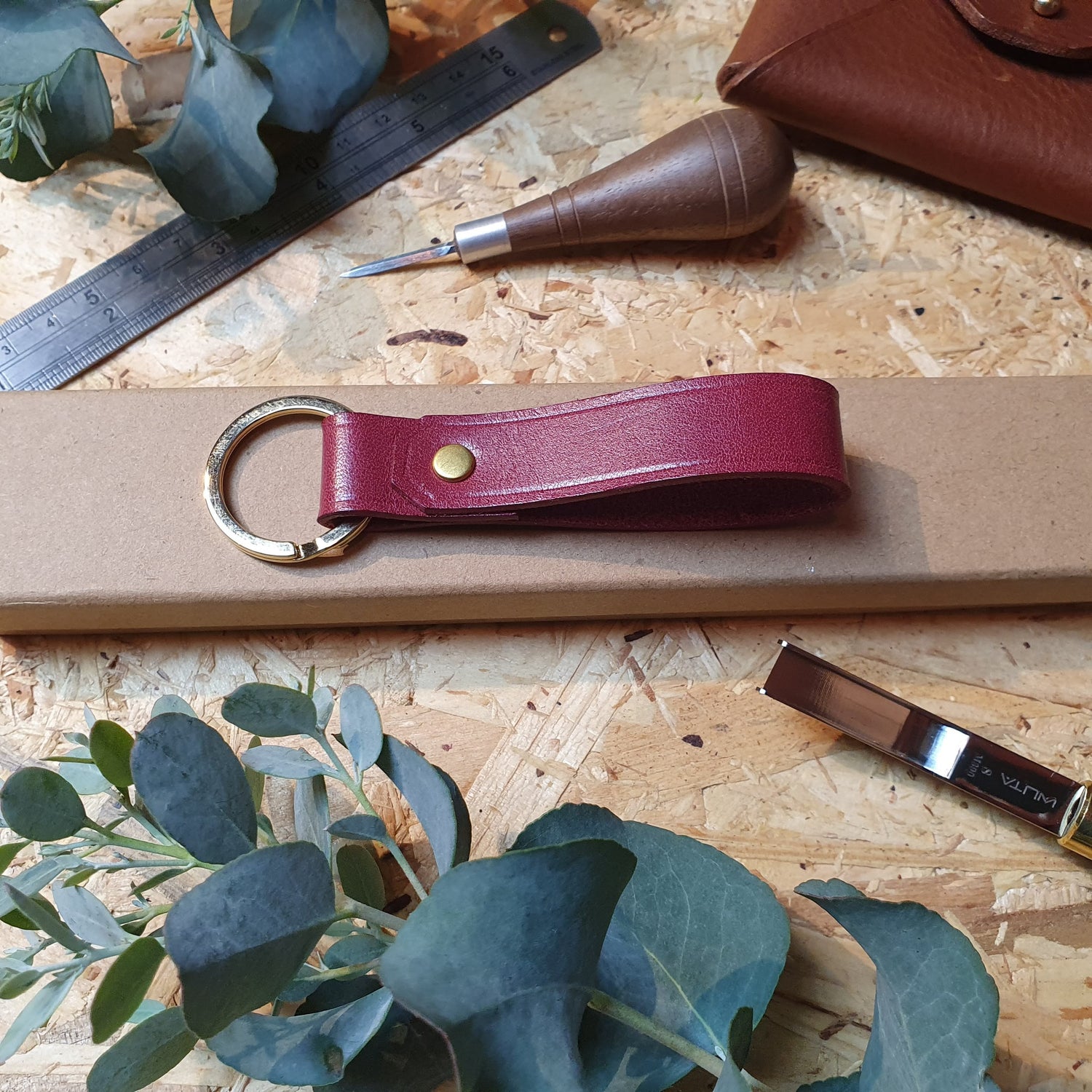Hands of Tym 'Samara' The Personalised Handmade Leather Keyring