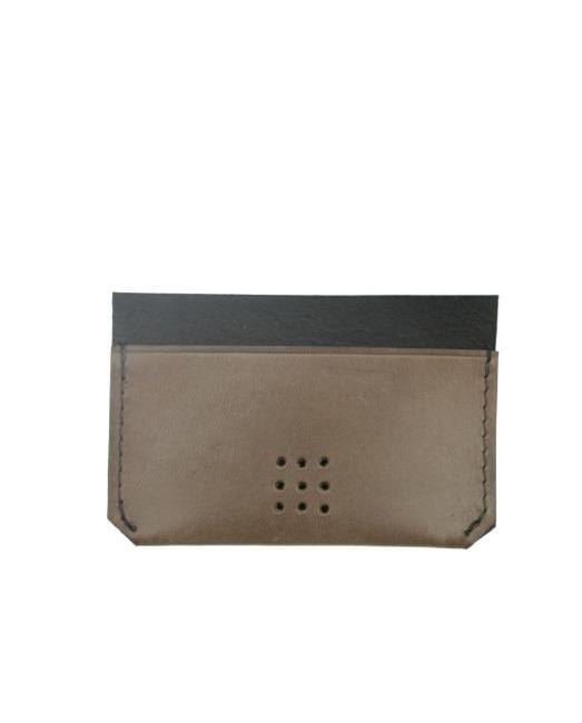 Hands of Tym SLG Grey 'Yew' The Bespoke Handmade Leather Card Holder