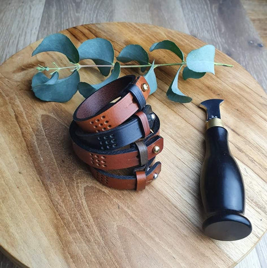 Hands of Tym SLG 'Hawthorn' The Bespoke Handmade Leather Bracelet