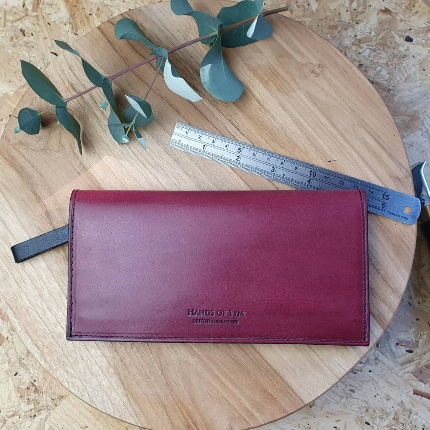 Hands of Tym SLG 'Juniper' Bespoke Handmade Long Leather Purse with zip