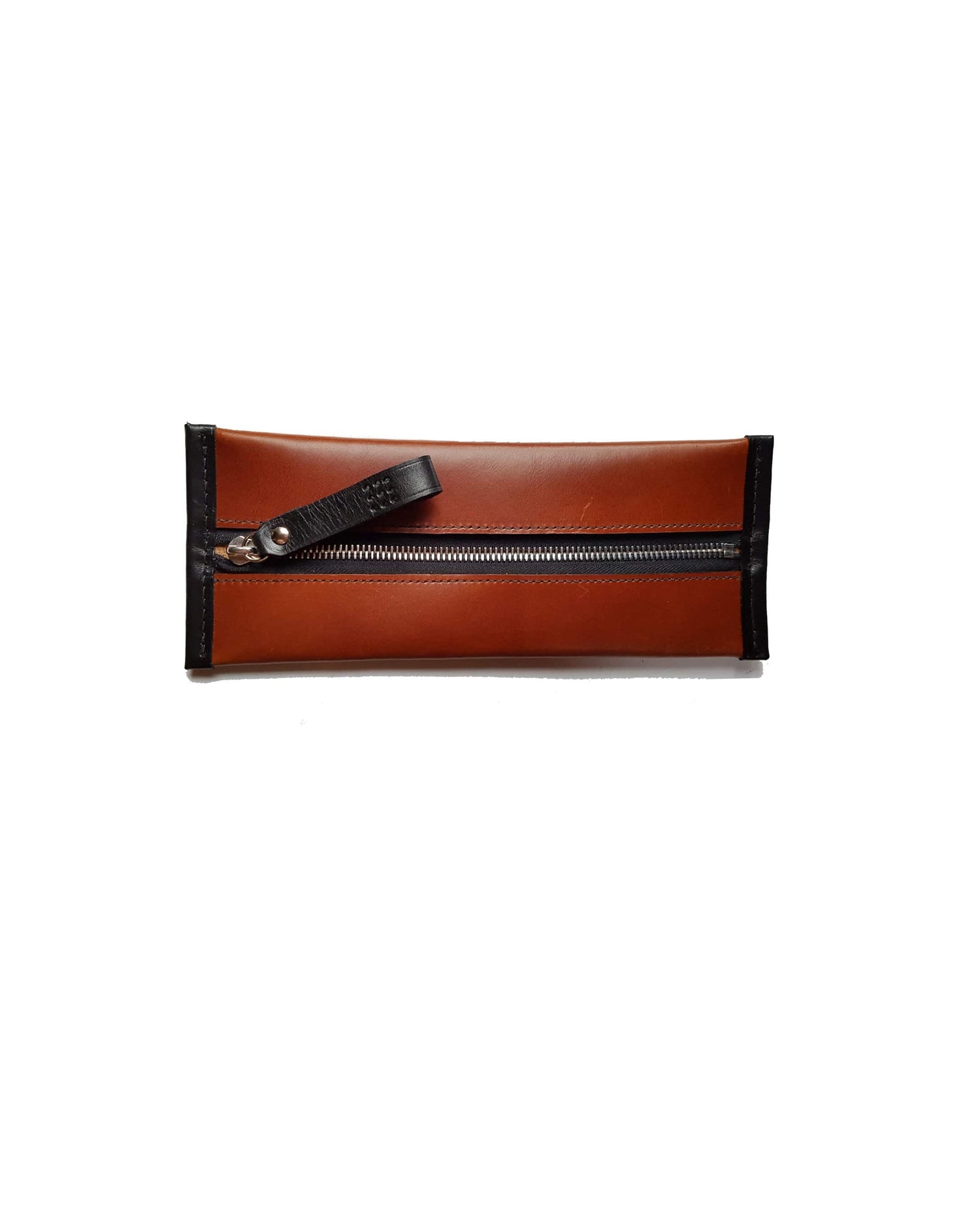 Hands of Tym stationery 'Cedar' Bespoke Handmade Leather Zipped Pencil Case
