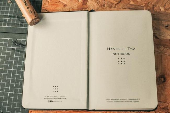 Hands of Tym stationery 'Laurel' The Bespoke Handmade Luxury Leather Notebook / Diary A5