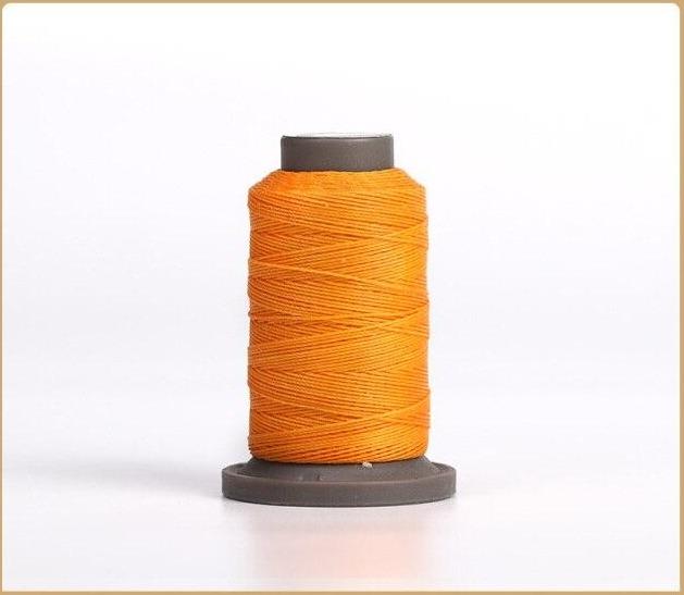 Hands of Tym Sun Orange-1spool 100% polyester waxed thread - 0.55 mm diameter for leather crafting